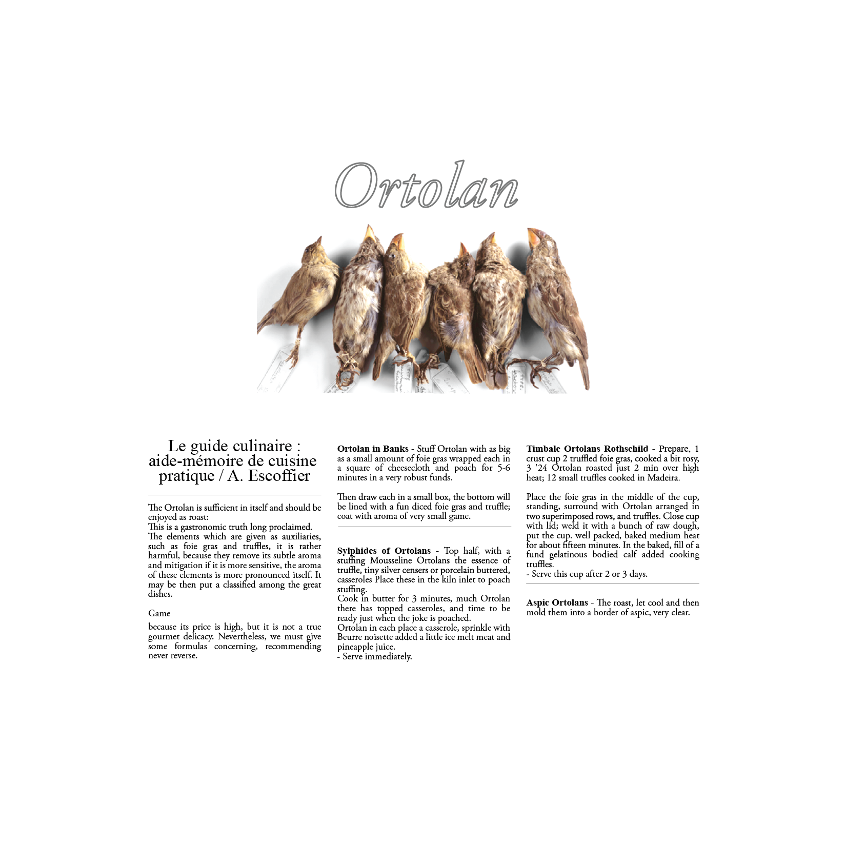 How to Eat an Ortolan Chris Pine